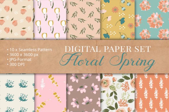 Download Floral Spring Pattern Set - Spring pattern Collection