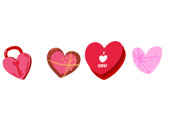 Download Valentine Illustration Set Vector - Valentine illustration set Collection