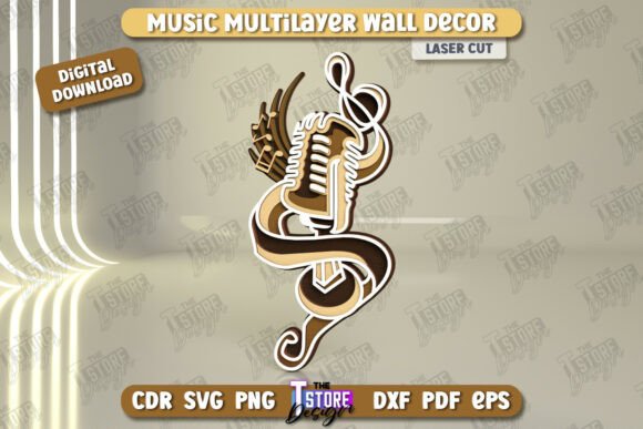 Download Music Multilayer Wall Décor Laser Cut - Premium Resources