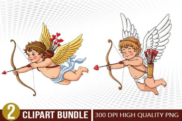 Download Cupid Angel Valentine Illustration Set - Valentine illustration set Collection