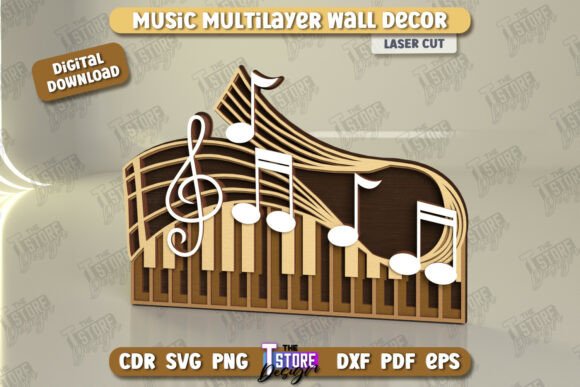 Download Music Multilayer Wall Décor Laser Cut - Premium Resources