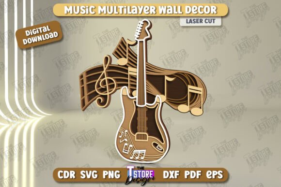 Download Music Multilayer Wall Décor Laser Cut - Premium Resources
