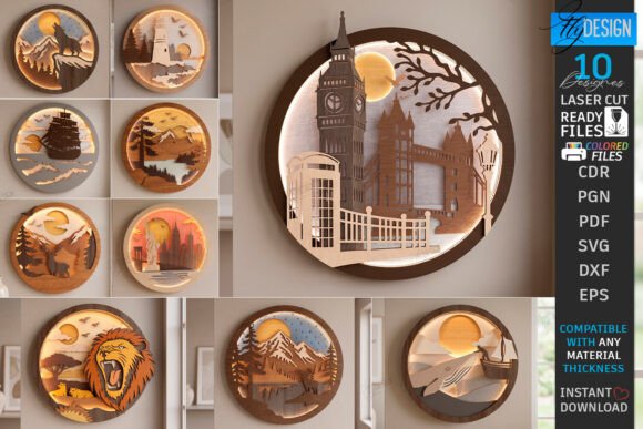 Download 3D Layered Wall Decor Laser Cut Bundle - Premium Bundle