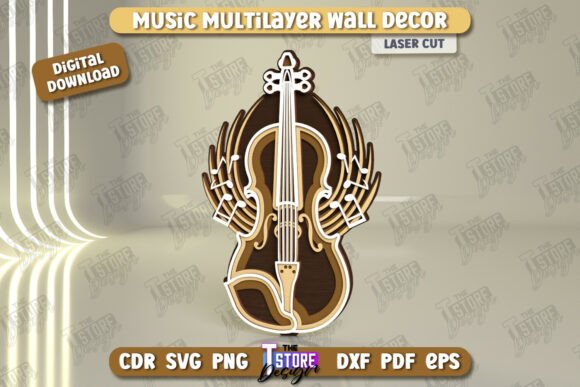Download Music Multilayer Wall Décor Laser Cut - Premium Resources